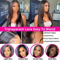 13x4 Full Frontal Lace Front Wig Straight Human Hair The Boss Hair 250